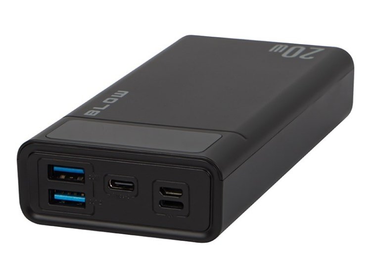 BLOW POWER BANK 20000MAH QC+PD 20W + LIGHTNING CZARNY PB20E