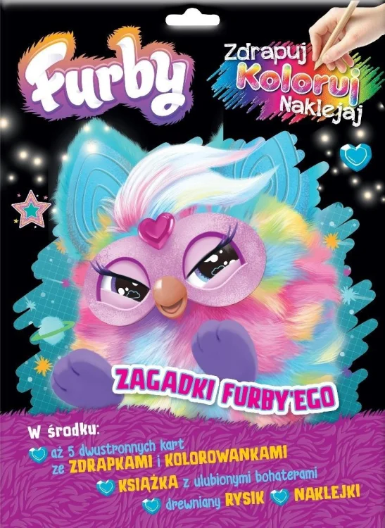 Furby. Zdrapuj, koloruj, naklejaj