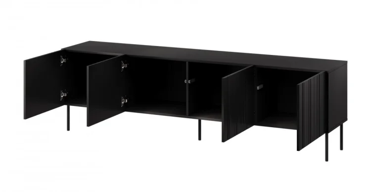 Szafka RTV ISLA 200x40x60 czarny mat