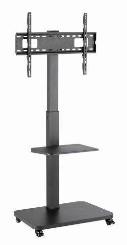 GEMBIRD STOJAK PODŁOGOWY NA TELEWIZOR, MOBILNY NA KÓŁKACH (OBROTOWY/UCHYLNY), 32" - 75", CZARNY