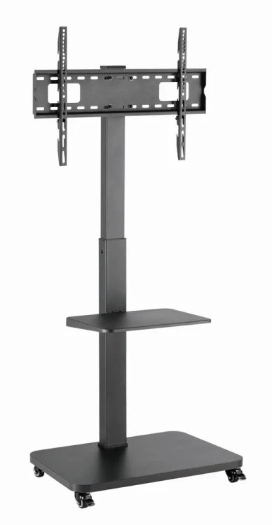 GEMBIRD STOJAK PODŁOGOWY NA TELEWIZOR, MOBILNY NA KÓŁKACH (OBROTOWY/UCHYLNY), 32" - 75", CZARNY