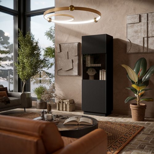 Witryna LIVERTI 59,5x42x178 czarny
