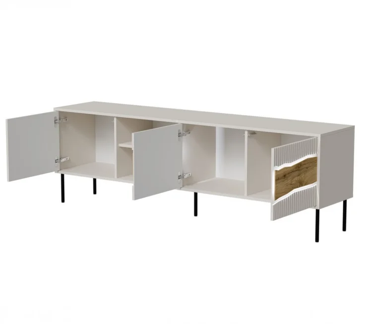 Szafka RTV INSERTO 3D1W 190x40x61,5 kaszmir + LED