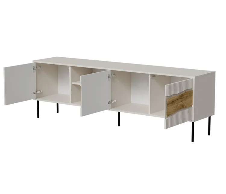 Szafka RTV INSERTO 3D1W 190x40x61,5 kaszmir + LED