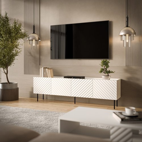 Szafka RTV 4D LUCCA 200x40x59 biały