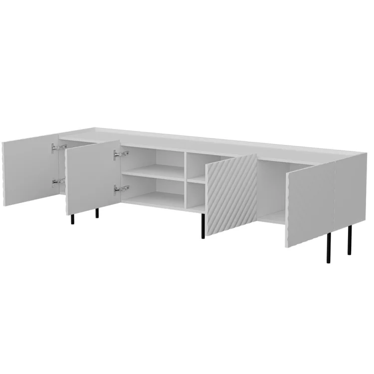 Szafka RTV 4D LUCCA 200x40x59 biały