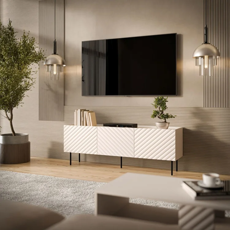Szafka RTV 3D LUCCA 165x40x59 kaszmir