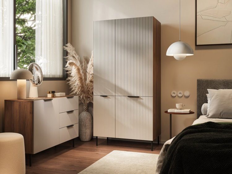 Szafa 5 ALMERA 90x52x185 orzech/kaszmir