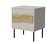 Szafka nocna 2szt INSERTO 50x40x61,5 kaszmir + LED