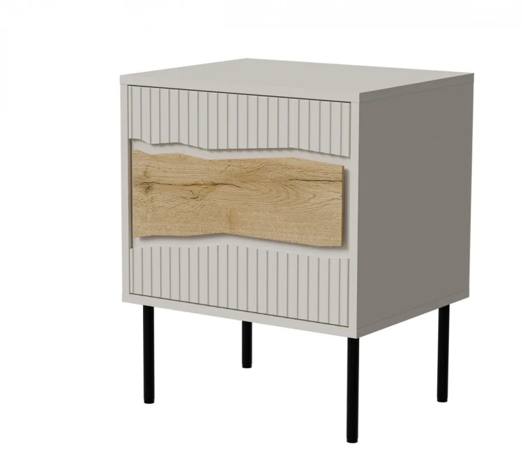 Szafka nocna 2szt INSERTO 50x40x61,5 kaszmir + LED