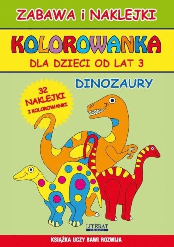 Kolorowanka dla dzieci od lat 3. Dinozaury