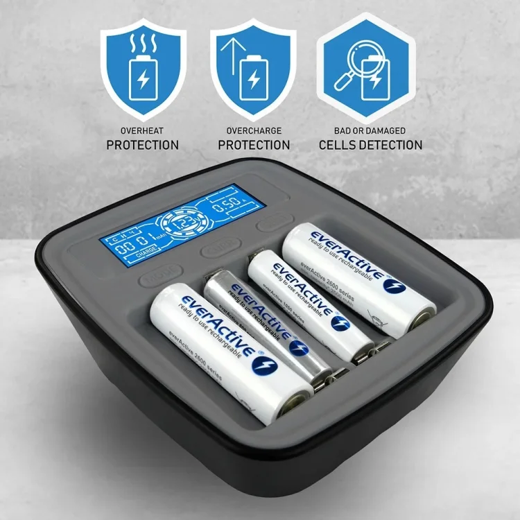 EVERACTIVE ŁADOWARKA DO AKMULATORÓW NI-MH USB-C NC1000MV2