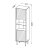 Witryna CORTINA 53x40x182 czarny