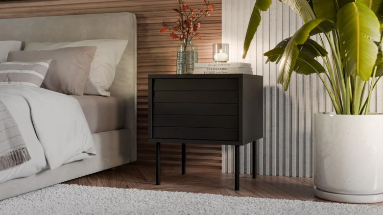 Szafka nocna 2szt CORTINA 45x40x51 czarny