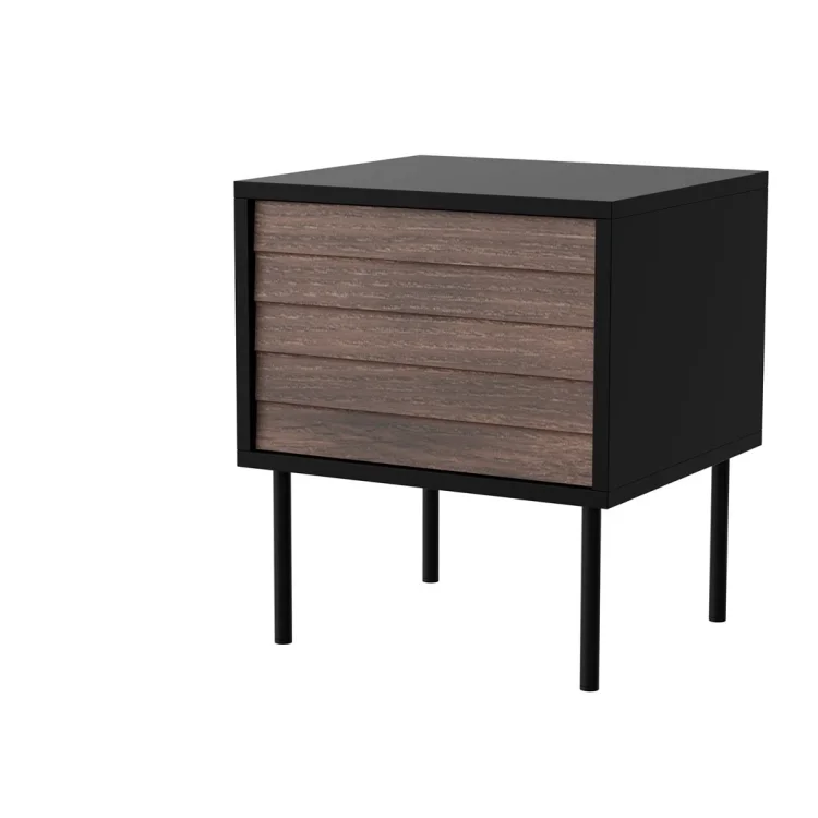 Szafka nocna 2szt CORTINA 45x40x51 czarny/orzech