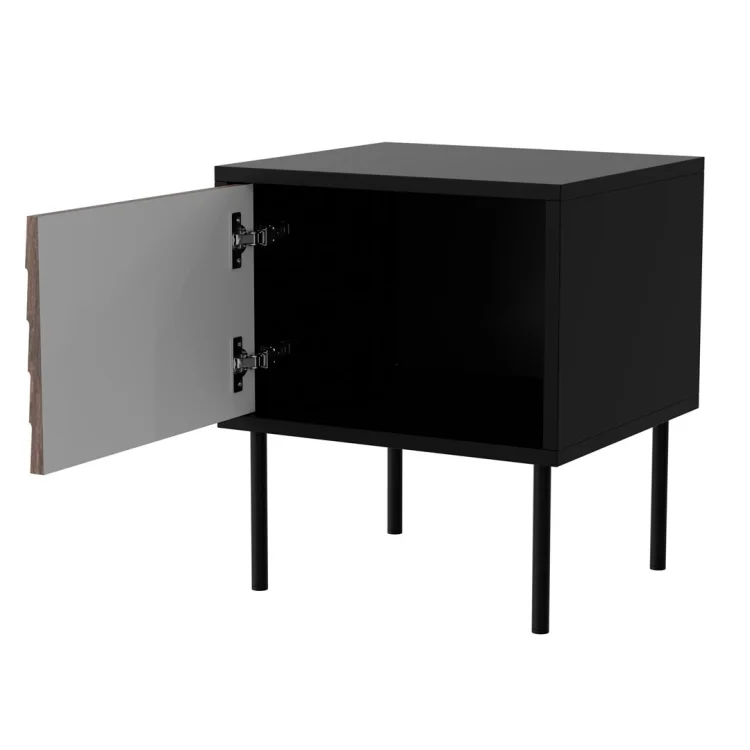 Szafka nocna 2szt CORTINA 45x40x51 czarny/orzech