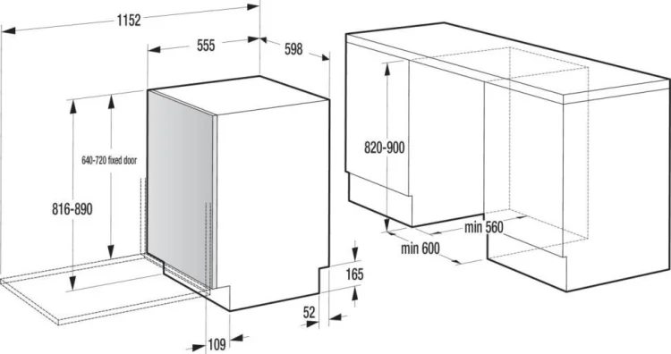 Zmywarka do zabudowy GORENJE GV16D5