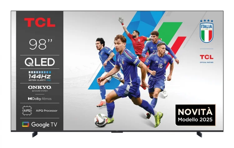 Telewizor TCL 98P89K QLED 98'' 4K Ultra HD 120 Hz Google TV Dolby Atmos Metaliczny