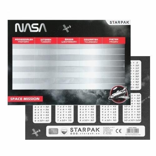 Plan lekcji z tabliczką mnożenia Nasa (25szt)