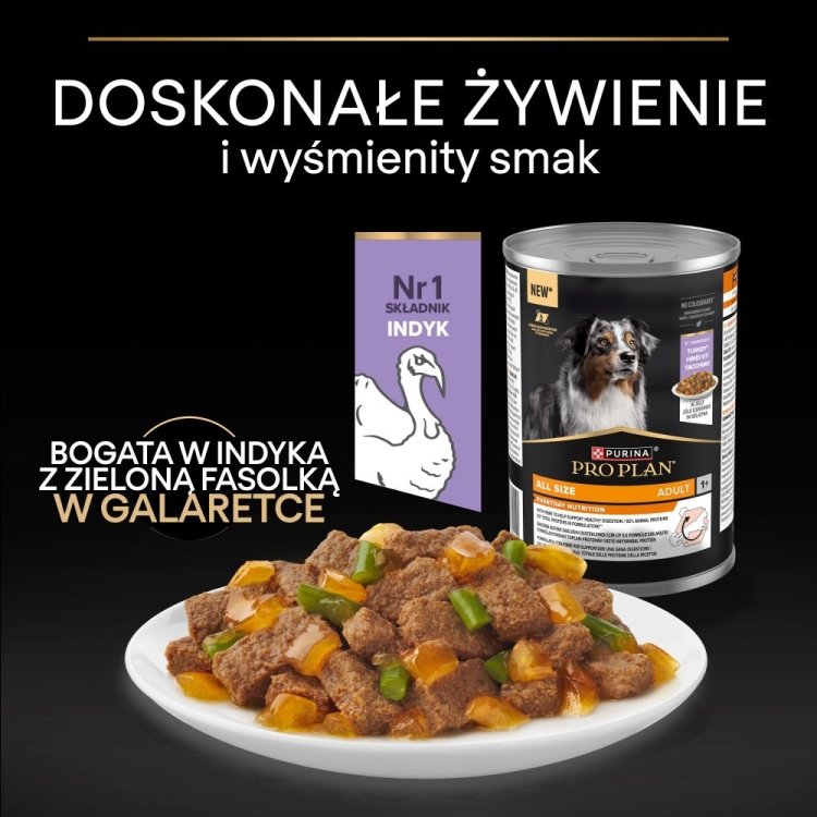 PURINA PRO PLAN ADULT Dog Indyk w galarecie 400gr