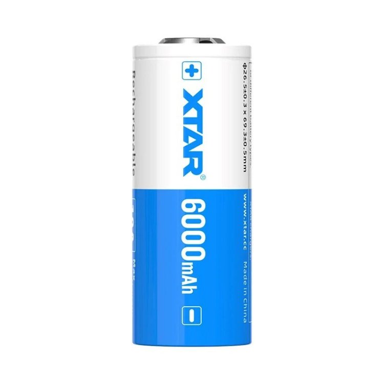 XTAR AKUMULATOR 26650 3,6V LI-ION 6000 MAH Z ZABEZPIECZENIEM 26650-6000