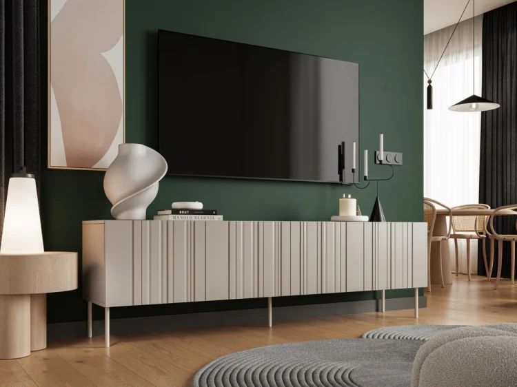 Szafka RTV ISLA 200x40x60 kaszmir mat