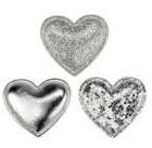 Dekoracje materiałowe serca 32x30mm