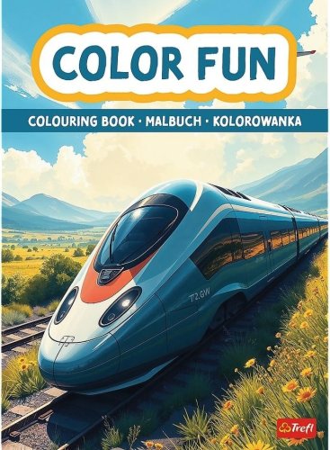 Pociągi i samoloty. Kolorowanka. Malbuch