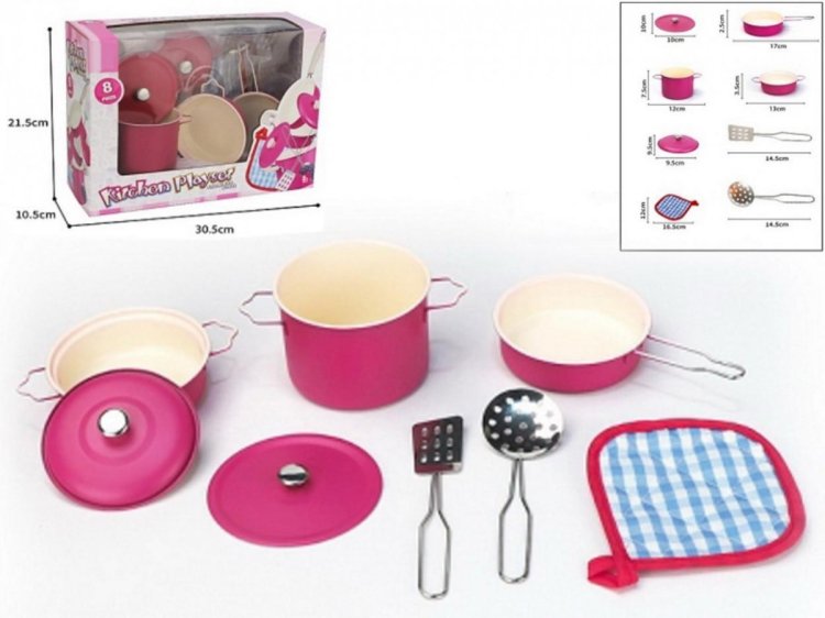 Zestaw kuchenny metalowy 8el