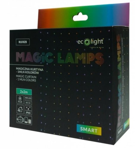 Magiczna kurtyna 400led 2mx2m 1mln kolorów DC5V