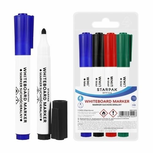 Marker suchościeralny okrągły 4 kolory