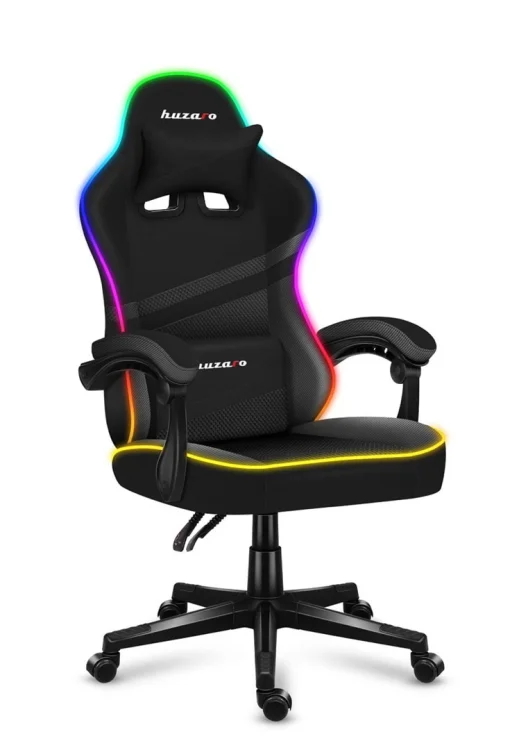 Fotel gamingowy Huzaro Force 4.4 RGB Black (WYPRZEDAŻ)
