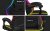 Fotel gamingowy Huzaro Force 4.4 RGB Black (WYPRZEDAŻ)