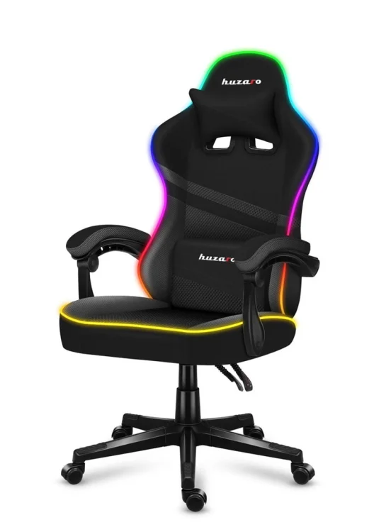 Fotel gamingowy Huzaro Force 4.4 RGB Black (WYPRZEDAŻ)