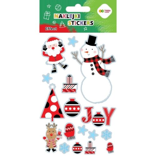 Naklejki Xmas joy 10x20cm HAPPY COLOR