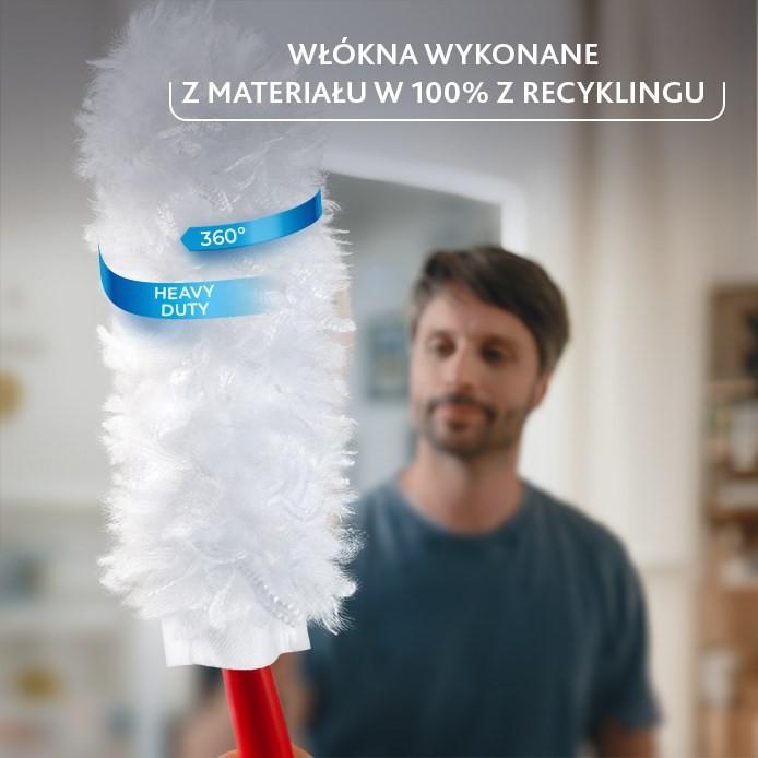 Miotełka do kurzu Vileda z krótką rączką + 2 wkłady Flex&Catch