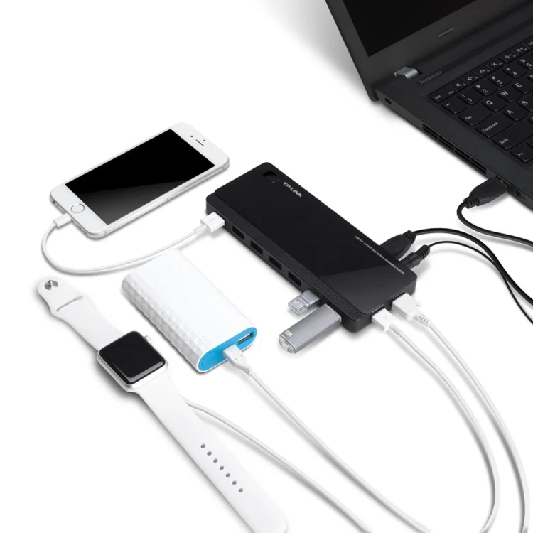 Hub TP-LINK UH720 (7x USB 3.0; kolor czarny)