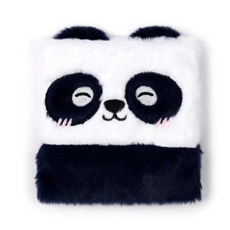 Puszysty pluszowy notatnik linie Panda