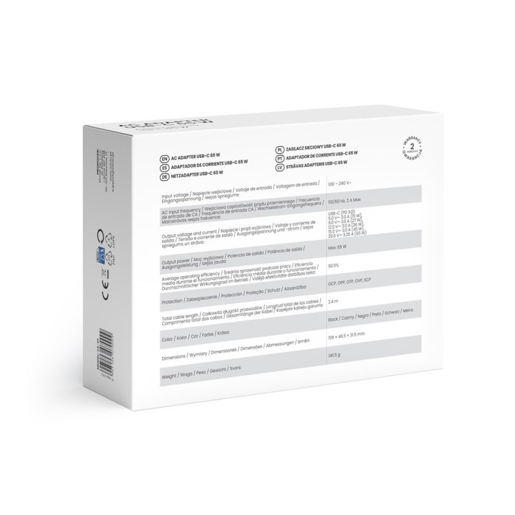 SAVIO ZASILACZ SIECIOWY USB-C 65W ZA-01