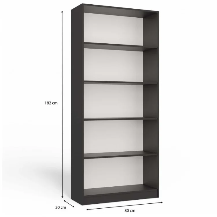 REGAŁ NA KSIĄŻKI 80 CM ANTRACYT