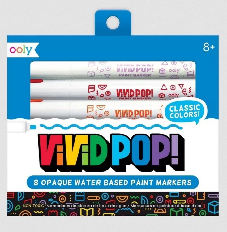 Markery Akrylowe Vivid Pop! Klasyczne Kolory 8szt