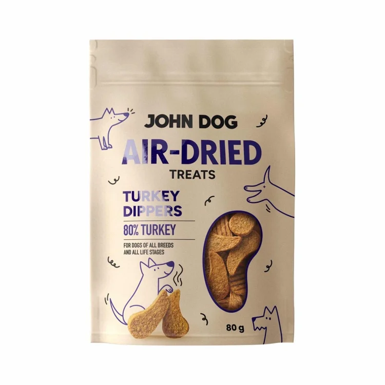 JOHN DOG AIR DRIED TURKEY DIPPERS 80G- przysmak