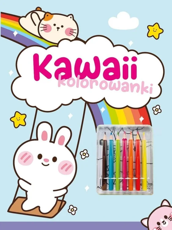 Kawaii kolorowanki niebieska