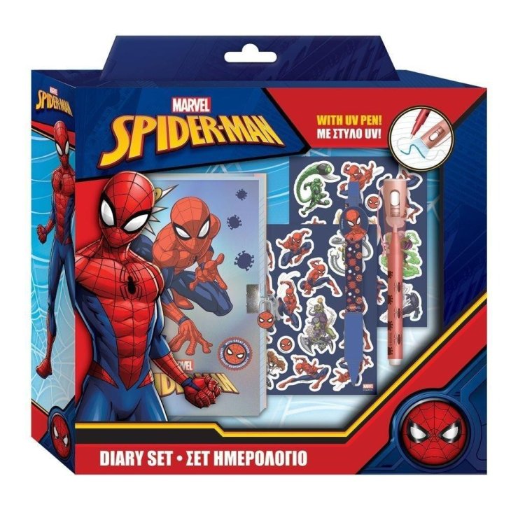 Pamiętnik z długopisem uv spiderman