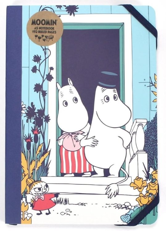 Muminki Notatnik A5 z gumką Mama, Tata i Mała Mi