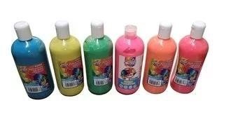Farby plakatowe fluorestencyjne 500ml 6 kolorów