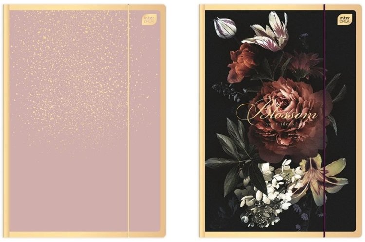 Teczka z gumką A4+ Satin Gold Blossom (10szt)