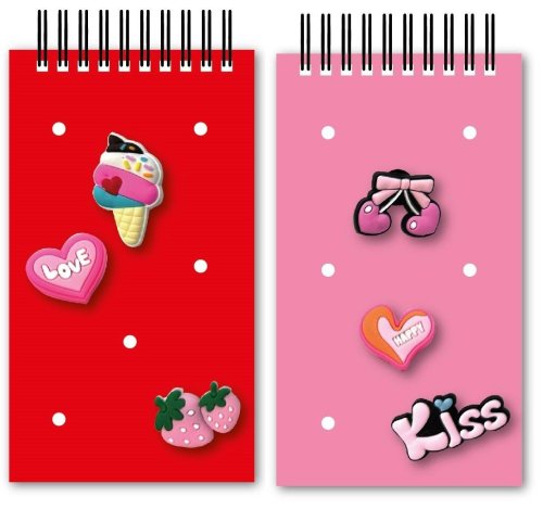 Notes na spirali 15x8,5cm z przypinkami mix