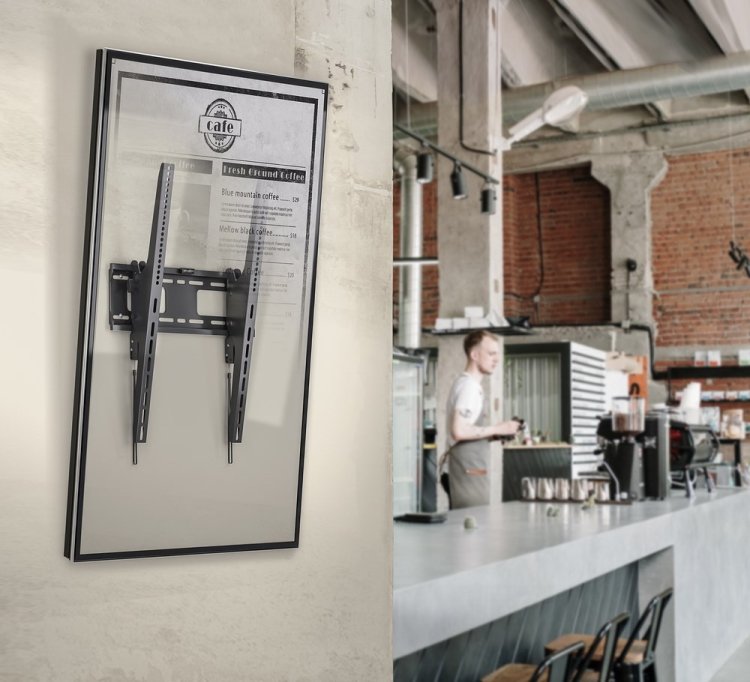 GEMBIRD UCHWYT ŚCIENNY DO TELEWIZORA DIGITAL SIGNAGE W ORIENTACJI PIONOWEJ (POCHYLENIE) 37”-75”