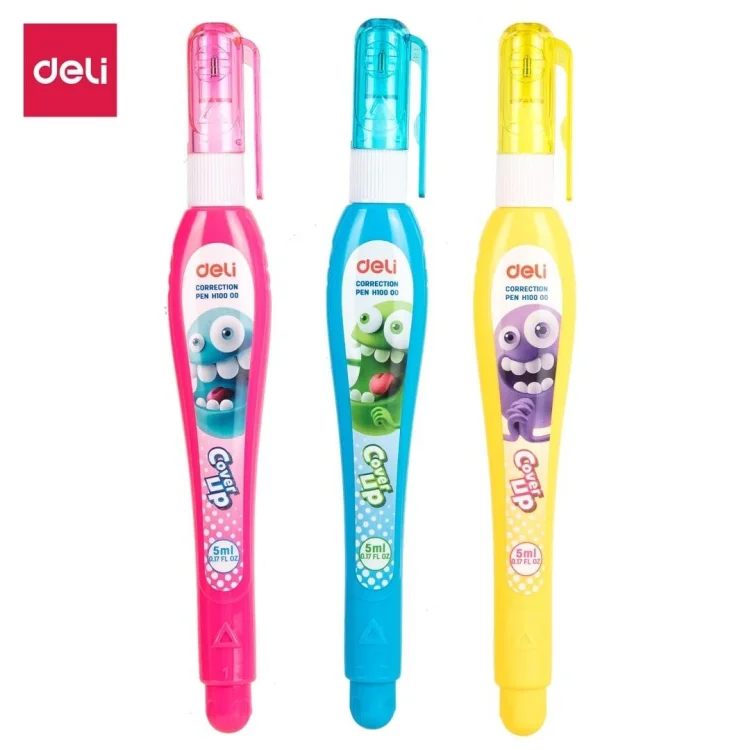 Korektor w piórze 5ml Bumpes mix (12szt) DELI